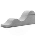 Avana Kami Chaise convertible / Yoga & Massage - Pouf 2 en 1 avec chaise longue de yoga escamotable, Microvelours - N/A