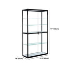 Vitrine rectangulaire contemporaine en verre noir