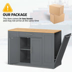Moasis 53 pouces, îlot de cuisine roulant, armoire de rangement, chariot de cuisine mobile portable