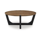 Signature Design by Ashley Hanneforth Table basse marron/noir - 111,76 cm (L) x 111,76 cm (P) x 48,26 cm (H)