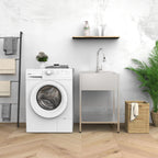 Évier de buanderie et support de lavage en acier inoxydable de 24 po L x 22 po P x 35 po H