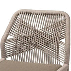 Chaise de salle à manger en acajou tressée en corde de style transitionnel moderne ââ‚?Grise