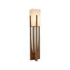 Lampadaires LED en bois vintage avec abat-jour en tissu
