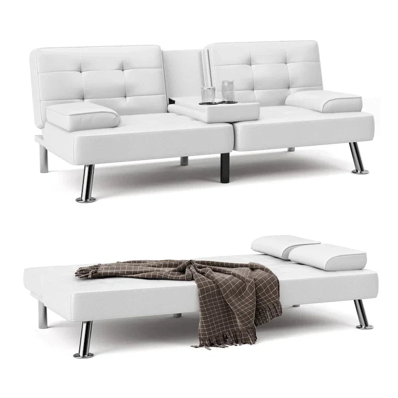 Canapé Futon Convertible Homall avec Porte-gobelets et Oreillers