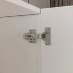 Armoire moderne autoportante en bois massif avec étagères de rangement