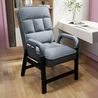 Chaise de bureau moderne à 4 pieds, rembourrée, gris