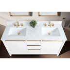Meuble-lavabo Vanity Art avec évier en céramique et dessus en marbre reconstitué