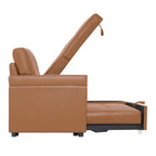 Canapé d'angle réversible avec lit gigogne, méridienne de rangement, pieds durables,