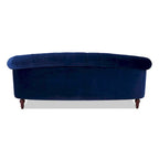 Canapé capitonné chesterfield La Rosa 84 en velours, style moderne du milieu du siècle