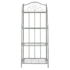 SAFAVIEH Bryn Étagère de boulanger d'extérieur victorienne en fer forgé à 4 niveaux - 63,5 cm l x 38,1 cm P x 160 cm H - 25L x 15P x 63H