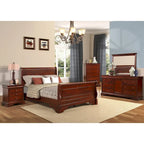 Lit traîneau Rodgers Bordeaux, New Classic Furniture