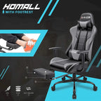 Chaise de jeu avec repose-pieds - Chaise de bureau ergonomique