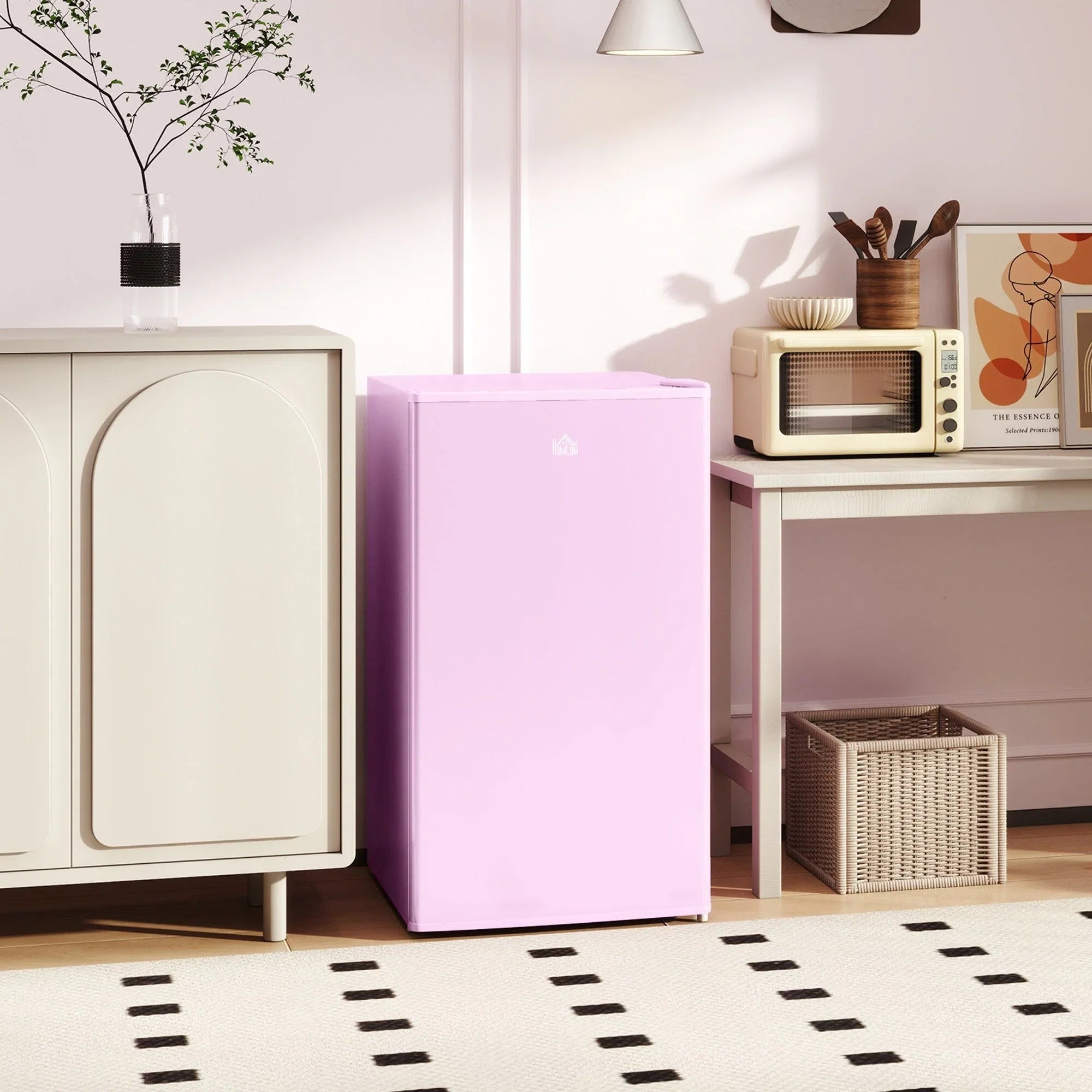 Mini-réfrigérateur de 3,2 pi³ avec congélateur, réfrigérateur compact à porte unique avec thermostat réglable pour chambre à coucher
