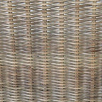 Chaise d'appoint de salle à manger capitonnée en rotin naturel par East at Main