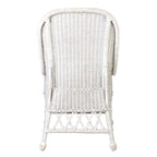 Chaise d'appoint de salle à manger capitonnée en rotin naturel par East at Main