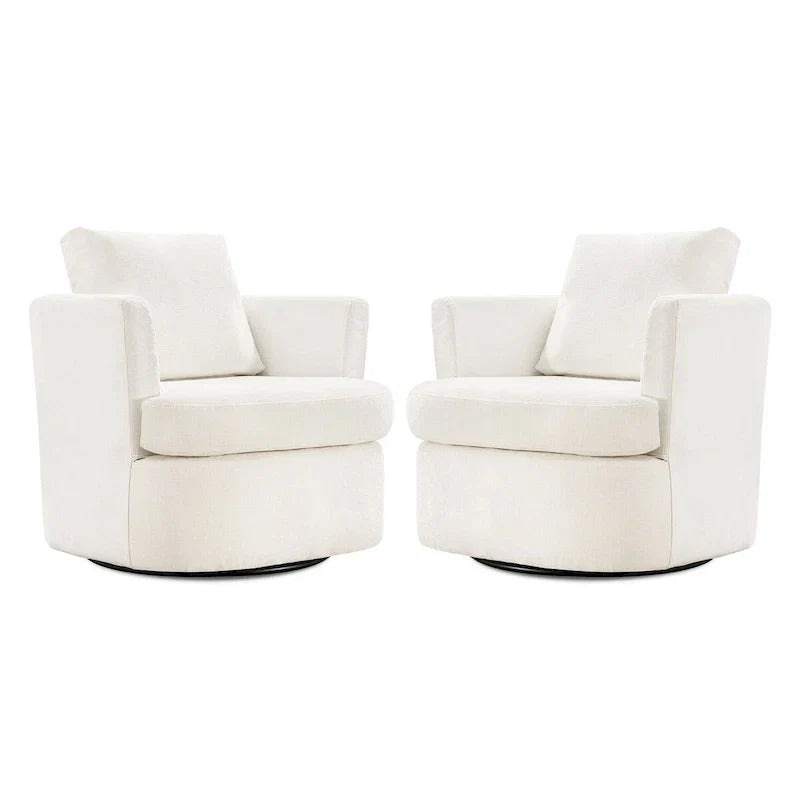 Fauteuils pivotants modernes Chenille pour salon