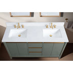 Meuble-lavabo Vanity Art avec évier en céramique et dessus en marbre reconstitué