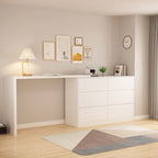 Commode pivotante 32,7H et bureau coiffeuse 6 tiroirs Blanc/Noir