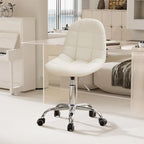 Chaise de bureau à domicile sans accoudoirs Javlergo, chaise de bureau d'ordinateur réglable en hauteur avec roulettes