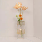 Lampadaire LED en rotin à brancher pour salon