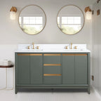 Meuble-lavabo Vanity Art avec évier en céramique et dessus en marbre reconstitué