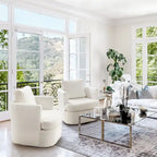 Fauteuils pivotants modernes Chenille pour salon