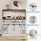 Meuble bas de bar à café Moasis Farmhouse - 38,4 P x 119,9 L x 130,8 H
