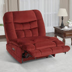MCombo Fauteuil inclinable électrique sans accoudoirs surdimensionné à double moteur, inclinable Zeroarms parfait pour le salon en tissu PR607