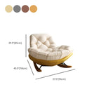 Fauteuil à bascule scandinave rembourré avec ottoman en option
