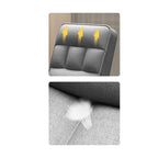 Chaise de bureau moderne à 4 pieds, rembourrée, gris