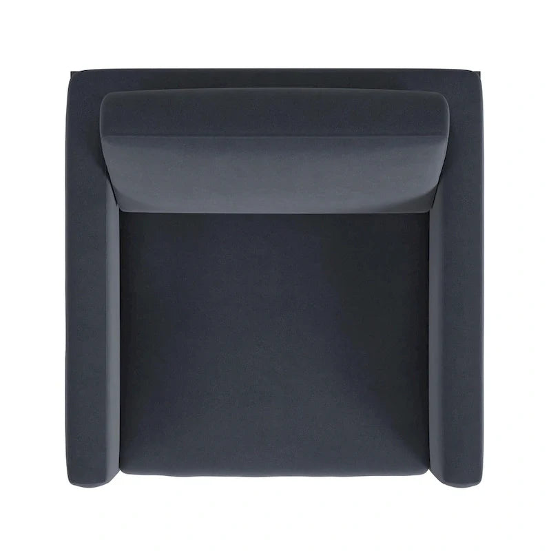 Fauteuil club moderne HomePop rembourré avec cadre en métal