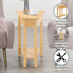 Table d'appoint d'angle American Heritage avec étagère de Convenience Concepts