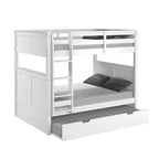 Lit superposé Camaflexi double sur double avec lit gigogne simple - Tête de lit à panneaux