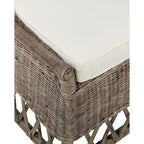Chaise d'appoint de salle à manger capitonnée en rotin naturel par East at Main