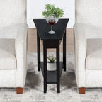 Table d'appoint d'angle American Heritage avec étagère de Convenience Concepts