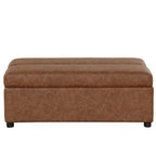 Lit d'appoint pliable ottoman convertible Twin Size avec matelas, canapé-lit rembourré en PU