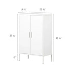 Armoire de rangement métallique à 2 portes avec étagères réglables