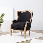 Fauteuil à oreilles Kali Oak en lin naturel - 34Lx34Px40H