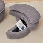 Fauteuil pivotant surdimensionné avec pouf de rangement lune et 4 oreillers